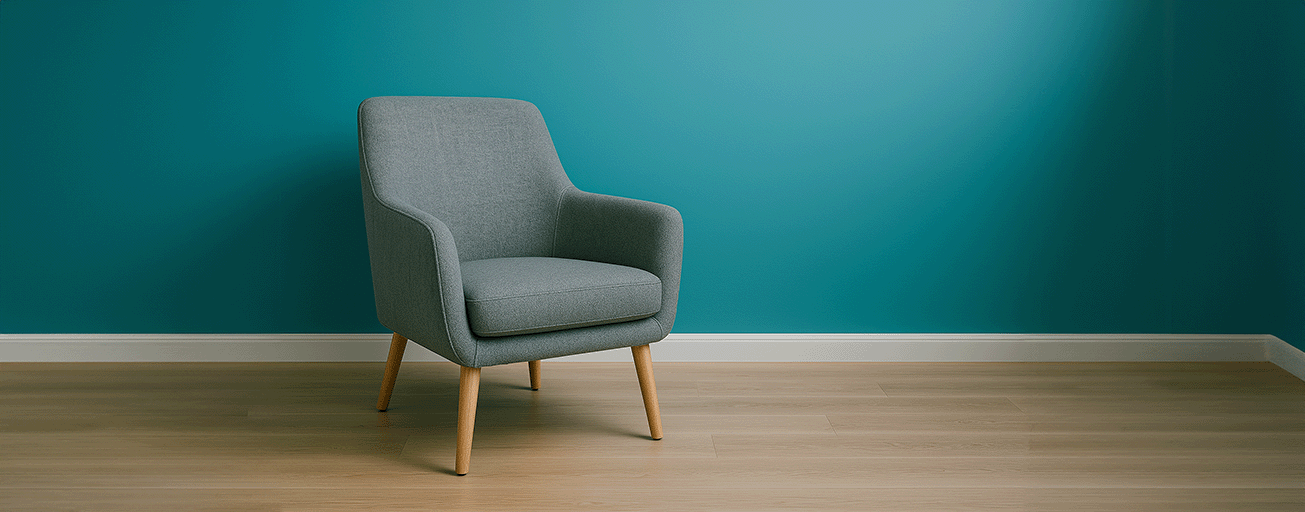 a single comfortable chair